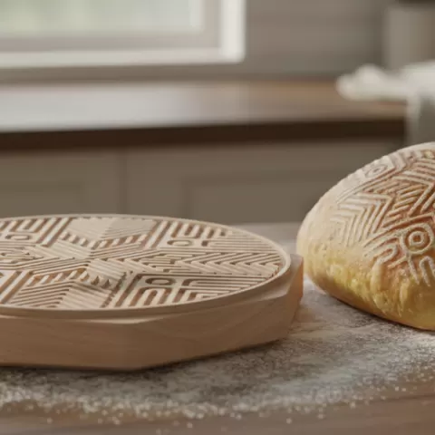 Professional Dough Scoring & Pattern Tool - 3D Printed Handheld Dough Shaper"