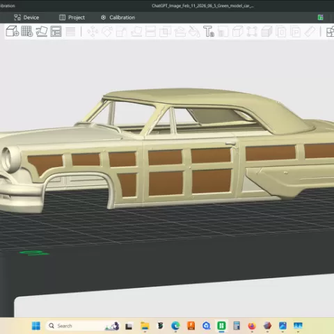 1955 Lincoln Capri Woodie Sportsman convertible custom, hollow rc, car, scale model body, clean interior