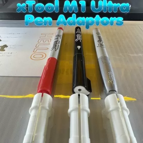 xTool M1 Ultra Sharpie Pen Adapter Set – Fine, Ultra-Fine & Creative Brush | Solid Print Plotter Holder Pack