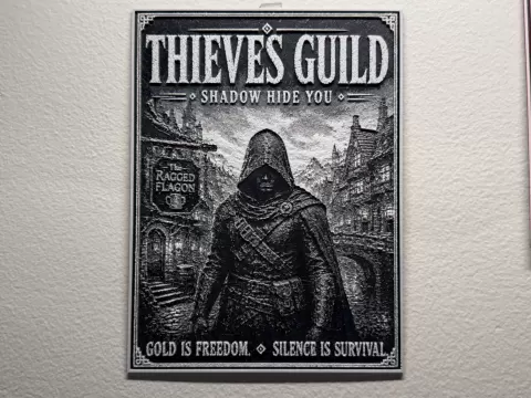 Skyrim Thieves Guild Poster Style HueForge