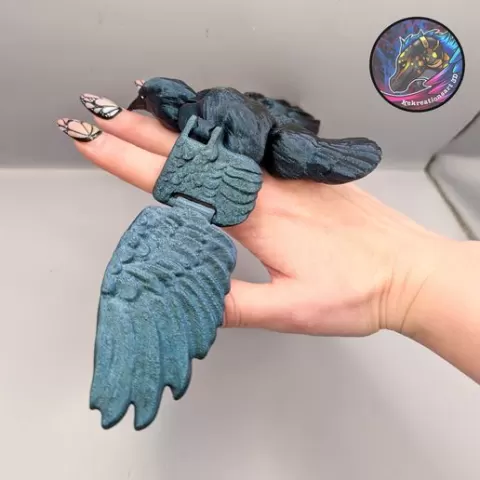 crow finger puppet