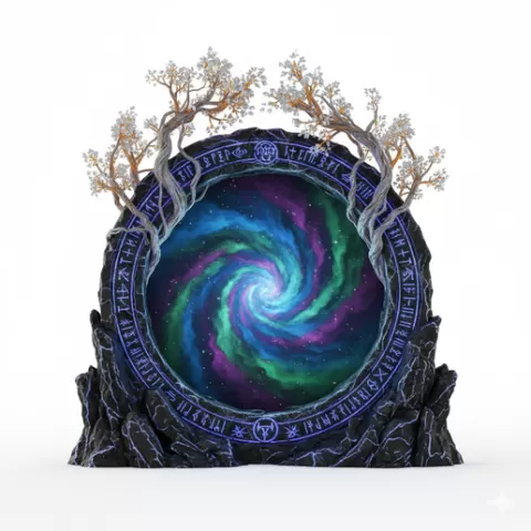 Magic portal arch dragon model, angel warrior, cleric priest, summoner, stl miniatures, warrior knight, goblin, vampire lord, warlock, mythical creature, epic fantasy, undead skeleton, orc warrior, mage wizard, barbarian, tabletop mini, troll, werewo