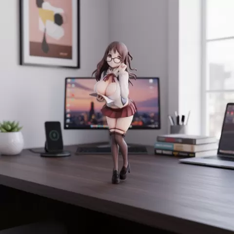 HOT HENTAI FIGURINE SEXY ANIME LIBRARIAN GIRL (NSFW)