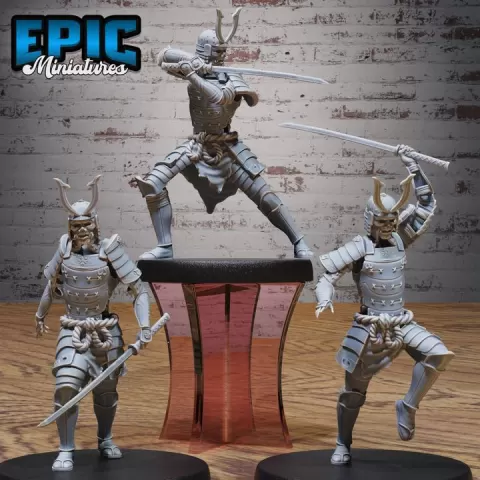 Animated Samurai Armor Set / Evil Shogun / Military Warrior / Japanese Dynasty Fighter / Male General Ronin / Katana Ruler / Sword Master / Eastern Encounter by Epic-Miniatures