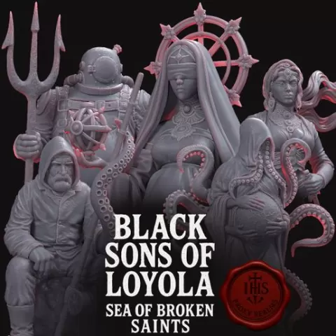 Complete Set Of Black Sons Of Loyola-Sea Of Broken Saints STL Pack