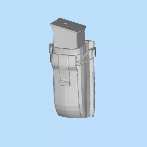 342 HGF Individual Soldier Chest-Hanging Pistol Magazine Storage Bag 02 3D Digital Model