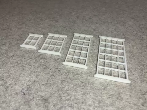 Dollhouse windows set miniature house
