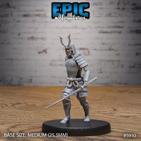 Animated Samurai Armor / Evil Shogun / Military Warrior / Japanese Dynasty Fighter / Male General Ronin / Katana Ruler / Sword Master / Eastern Encounter by Epic-Miniatures