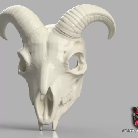 Realistic Goat Skull Mask – Wearable Halloween & Dark Fantasy Prop 1:1 Cosplay Replica