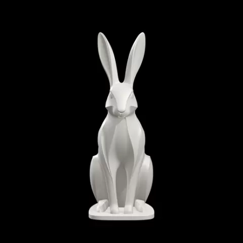 Geometric Rabbit Sculpture