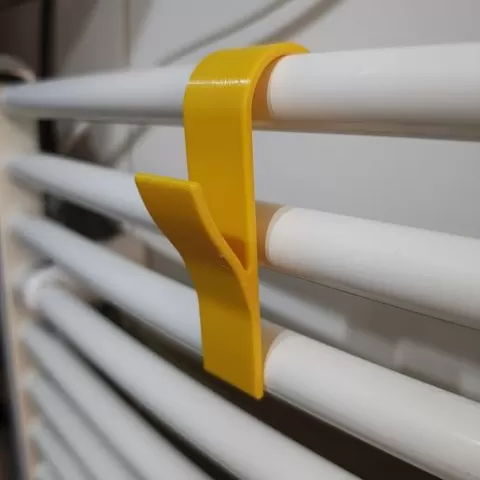 Towel hook for bathroom radiator
