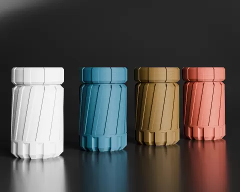Threaded Storage Canisters for Home or Travel