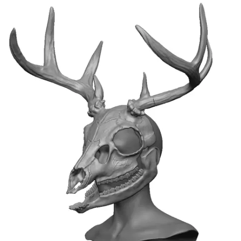 Deer skull head base
