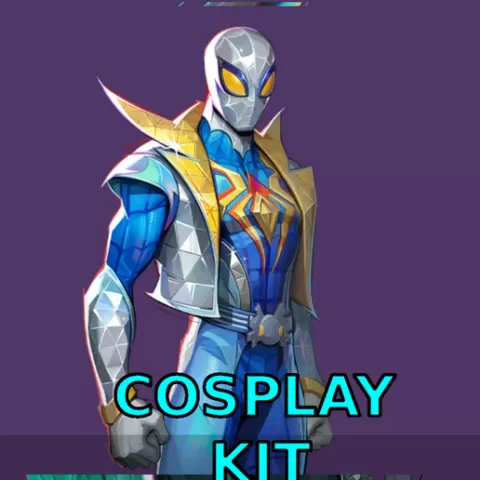 Cosplay Spiderman Groovy Swing costume Marvel Rivals Full armor and weapon Gun Katana Cosplay Kit , kitbash ALl in one