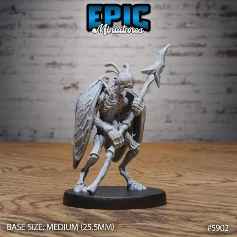Insect Folk Warrior Spear / Insectoid Beast / Huge Jungle Creature / Tropical Forest Army / Beetle Soldier / Woodland Monster Encounter by Epic-Miniatures