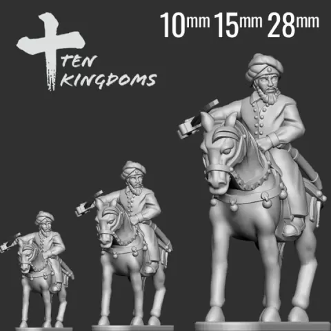 10mm, 15mm and 28mm Turkic Shah Horse by Ten Kingdoms Miniatures