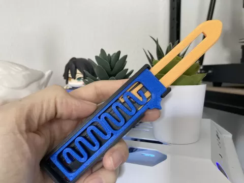 OTF Fidget Knife Blade with stronger clips