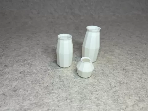 Dollhouse vase set miniature house