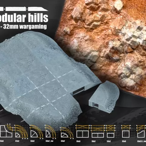 City of Drakkguard - Modular hills for 8-32 mm war-games by LumosMiniatureTerrain