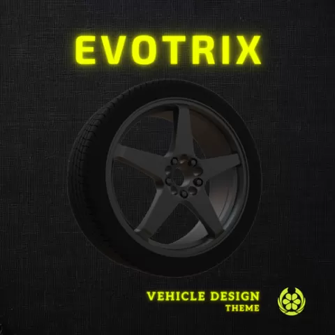 07. Enkei EV5 Rim and Tire - Rev Up the Mini Magic: Enkei Rim 3D Print File! - Designer Wheel Rim Concept Car - Enkei Performance Rim Series
