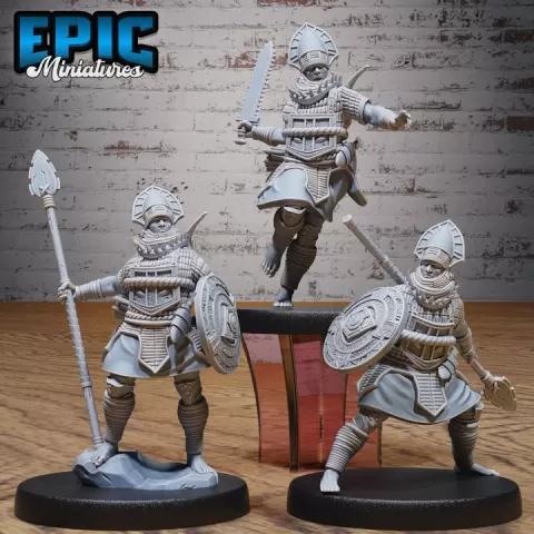 Jungle Warrior Set / Native Warrior / Aztec Tribe / Tropical Folk Fighter / Manitu Temple Guard / Nature Empire Army Encounter by Epic-Miniatures