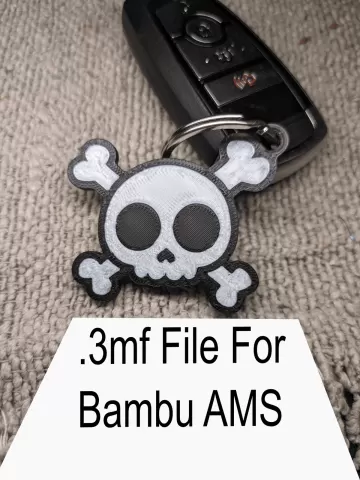 Cross Bones Keychain .3mf
