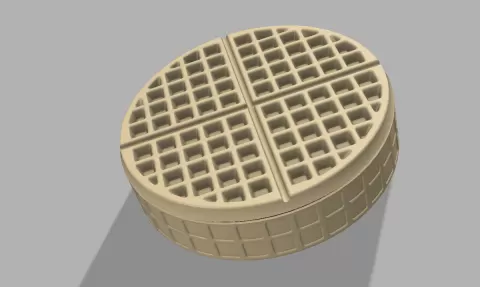 WAFFLE BOX - THREADED KEEPSAKE BOX - NO BUTTER