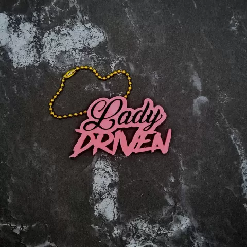Lady Driven Keychain
