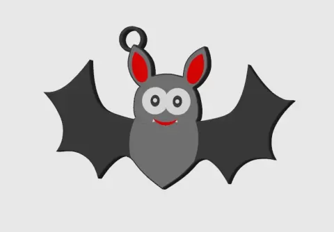 Bat keychain - Print in place