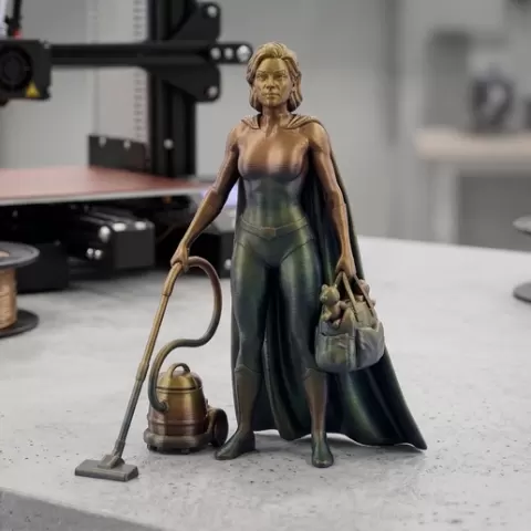 Super Mom 3D Print – Mother’s Day Gift – Superhero Mom Figurine – Strong Mom Statue – Funny Mom Decor – Unique Gift Idea