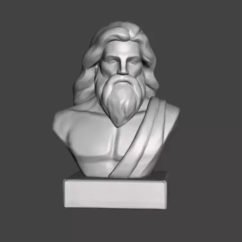 Zeus Bust Minimal Modern Jupiter Statue