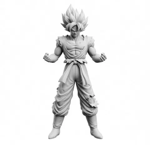 Super Saiyan Goku STL - Anime Warrior Statue for 3D Printing - Dragon Ball Fan Art Figure