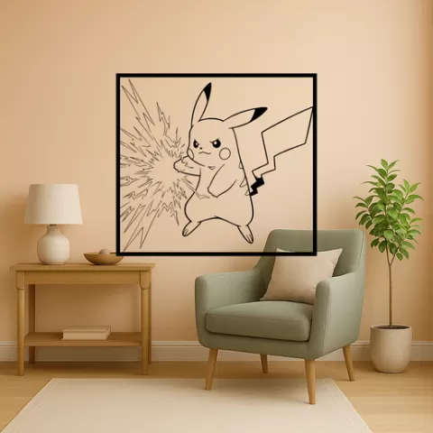 Pikachu Pikachu Thunder Shock Wall Art Framed