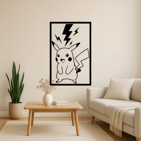 Pikachu Pikachu Standing Wall Art Framed