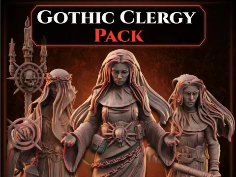 Gothic Clergy Pack (11 Models) - M3DM