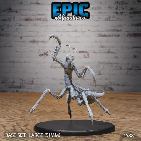Giant Mantis Attack / Insectoid Warrior Beast / Huge Jungle Insect / Tropical Forest Creature / Woodland Monster Encounter by Epic-Miniatures