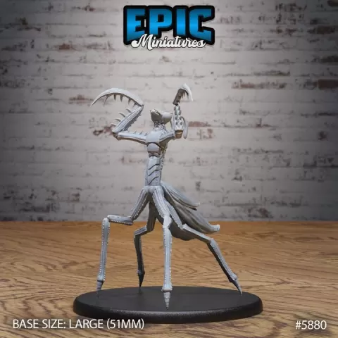 Giant Mantis / Insectoid Warrior Beast / Huge Jungle Insect / Tropical Forest Creature / Woodland Monster Encounter by Epic-Miniatures