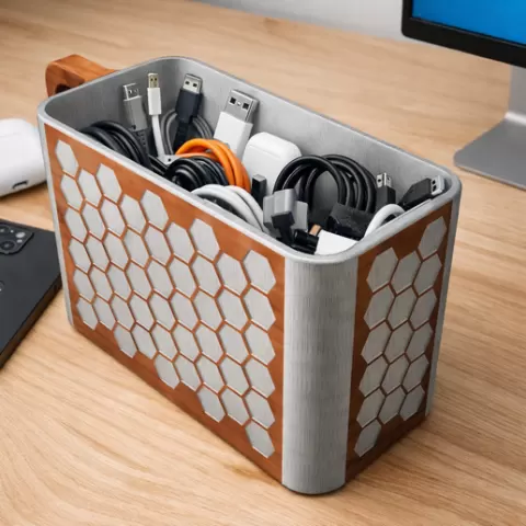 Cable Organizer Box - Desk Storage & Cable Holder