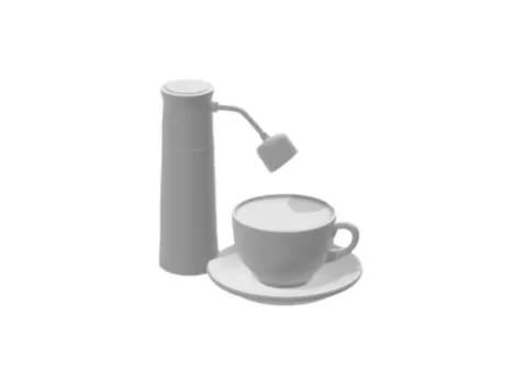 Modern Single-Serve Coffee Maker 3D Printable Miniature