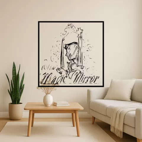 Shrek The Magic Mirror Wall Art Framed