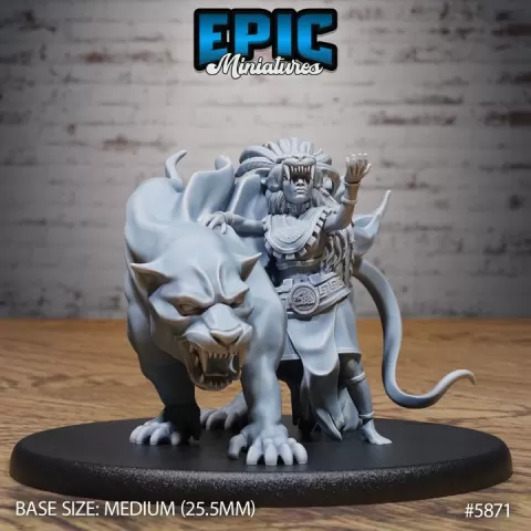 Aztec Tribe Beast Summoner / Native Warrior / Jungle Chief / Tropical Folk Fighter / Manitu Temple Guard / Nature Empire Army Encounter by Epic-Miniatures