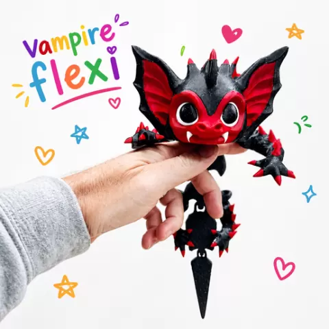 🦇✨ Vampire Flexi – Cute Articulated Bat Dragon 😍❤️