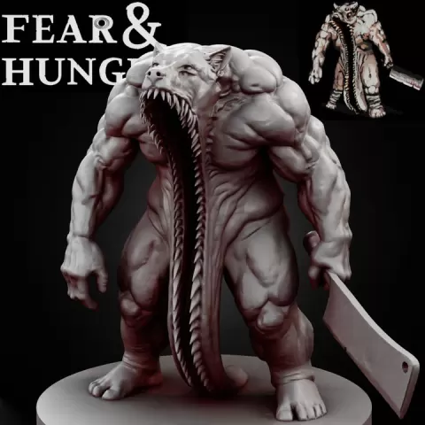 MOONLESS GUARD FEAR AND HUNGER TABLETOP D&D RPG miniature figurine – scale STL Fan Art by Abyss Art Studio