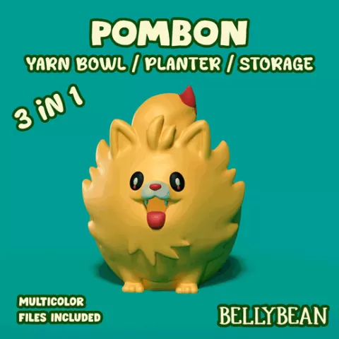 POMBON YARN BOWL FANART I HOLDER I PLANTER I STORAGE | ACCESSORIES | SUPPLIES | GIFT