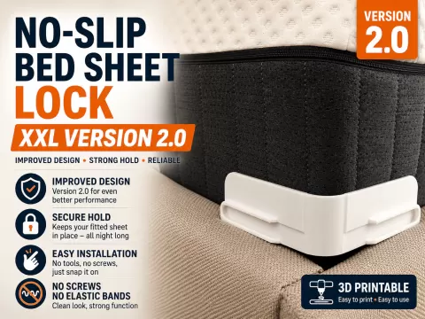 No-Slip Bed Sheet Lock XXL (Version 2.0)