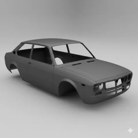 Lancia Beta car body, car shell, rc body, rc shell, truck body, pickup body, vehicle body, scale body, car model, printable car