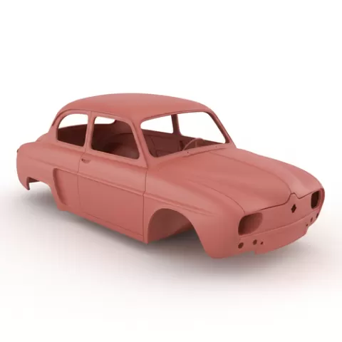 Renault Dauphine car body, car shell, rc body, rc shell, truck body, pickup body, vehicle body, scale body, car model, printable car