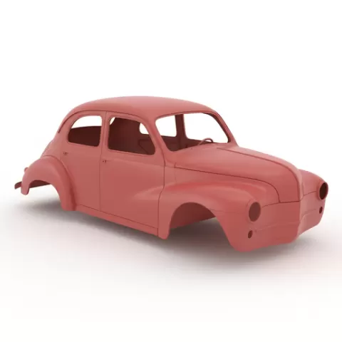 Renault 4CV car body, car shell, rc body, rc shell, truck body, pickup body, vehicle body, scale body, car model, printable car