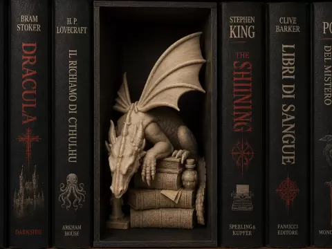 Book nook dragon