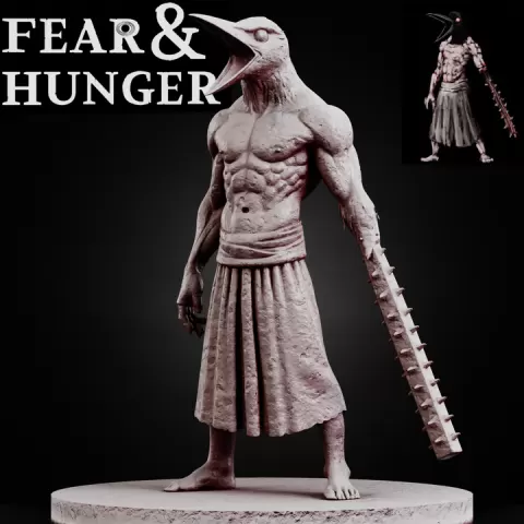 CROW MAULER FEAR AND HUNGER TABLETOP D&D RPG miniature figurine – scale STL Fan Art by Abyss Art Studio
